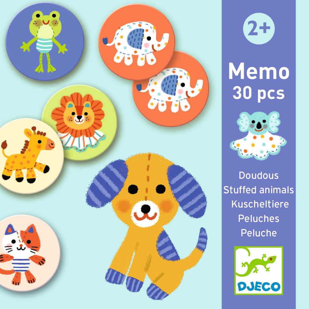 Djeco | Memo | Stuffed Animals | 30 stuks | 3+ - Kleine Eland
