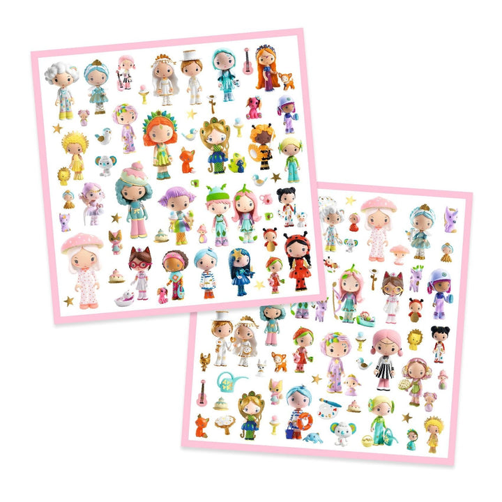 Djeco | Metallic Stickers | De kleine wereld van Tinyly |160 delig | 4+ - Kleine Eland