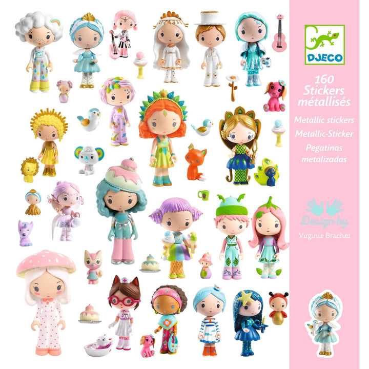 Djeco | Metallic Stickers | De kleine wereld van Tinyly |160 delig | 4+ - Kleine Eland