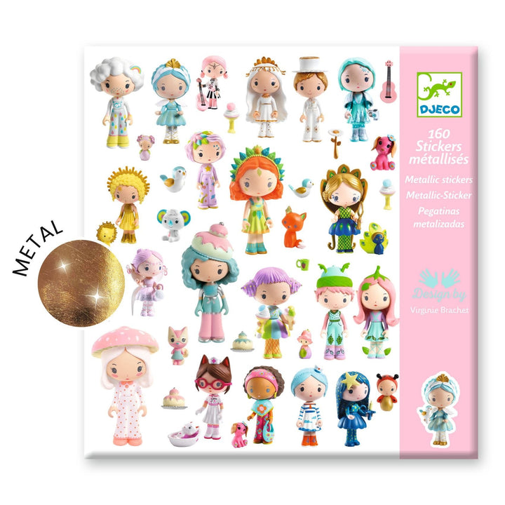 Djeco | Metallic Stickers | De kleine wereld van Tinyly |160 delig | 4+ - Kleine Eland