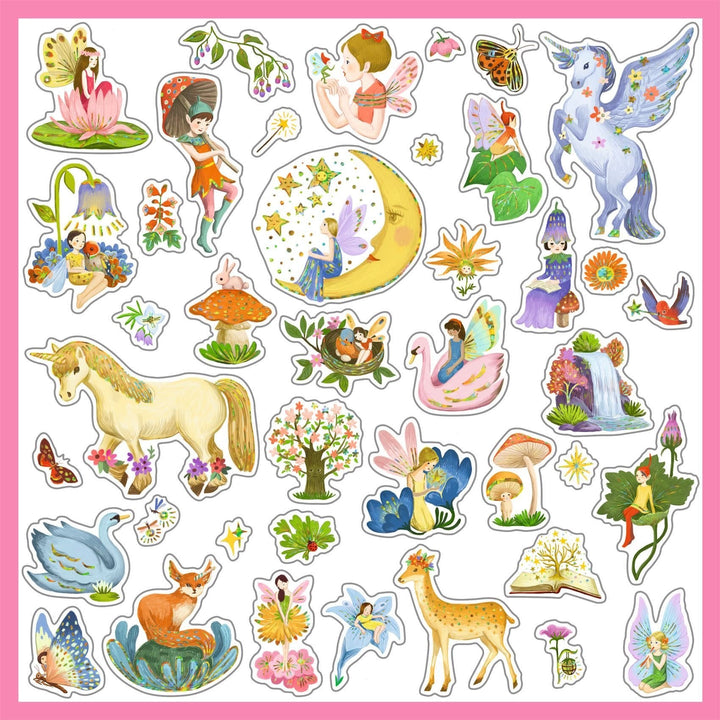 Djeco | Metallic Stickers | Fantasy | 160 stuks | 4+ - Kleine Eland