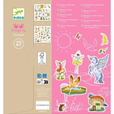 Djeco | Metallic Stickers | Fantasy | 160 stuks | 4-7 jaar - Kleine Eland