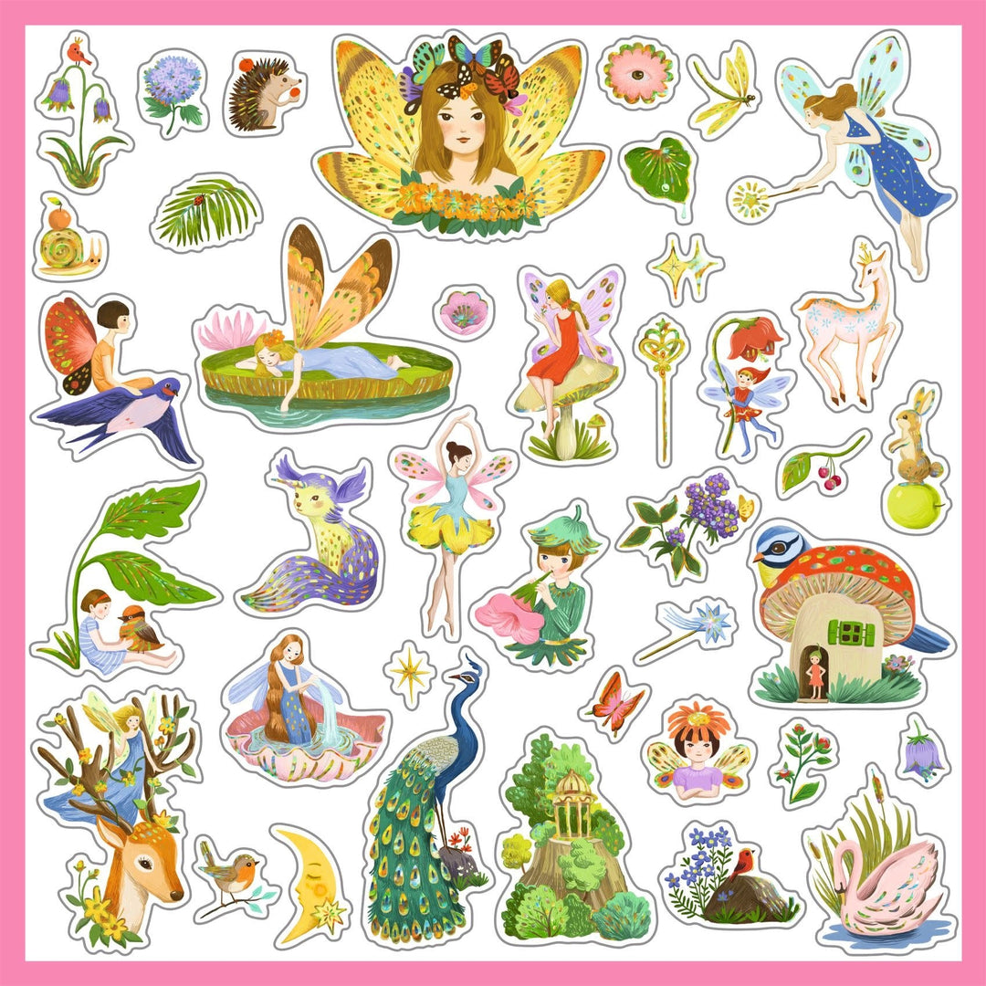 Djeco | Metallic Stickers | Fantasy | 160 stuks | 4+ - Kleine Eland