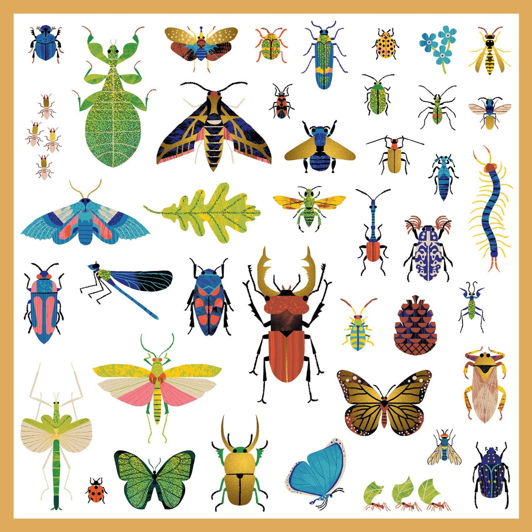 Djeco | Metallic Stickers | Microkosmos | 160 stuks | 4-7 jaar - Kleine Eland