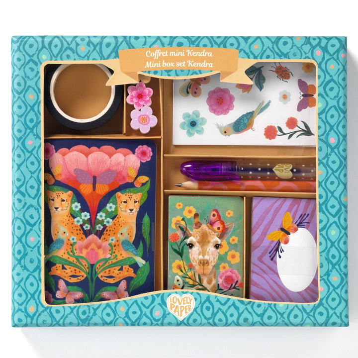 Djeco | Mini Schrijfwarenset | Kendra Box | Savanne - Kleine Eland