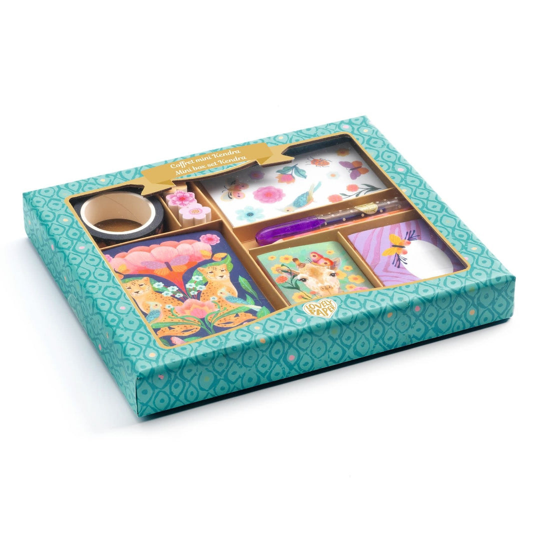Djeco | Mini Schrijfwarenset | Kendra Box | Savanne - Kleine Eland