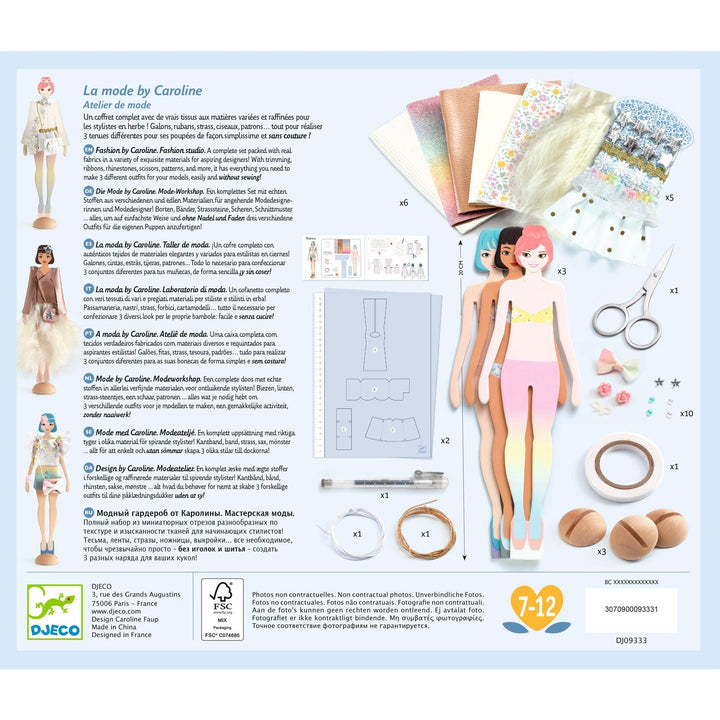 Djeco | Mode by Caroline | Modebox met echte stof | 7-12 jaar - Kleine Eland