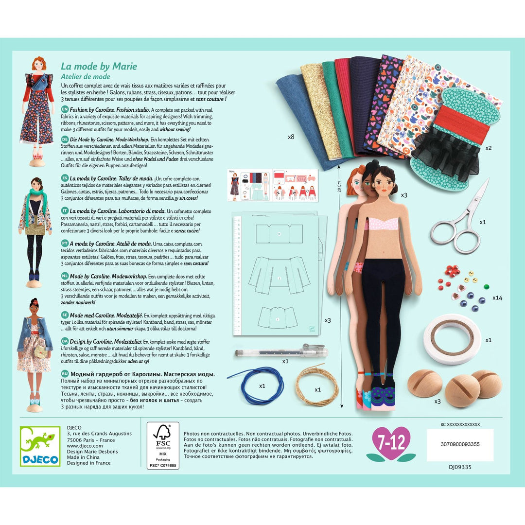 Djeco | Mode by Marie | Modebox met echte stof | 7-12 jaar - Kleine Eland