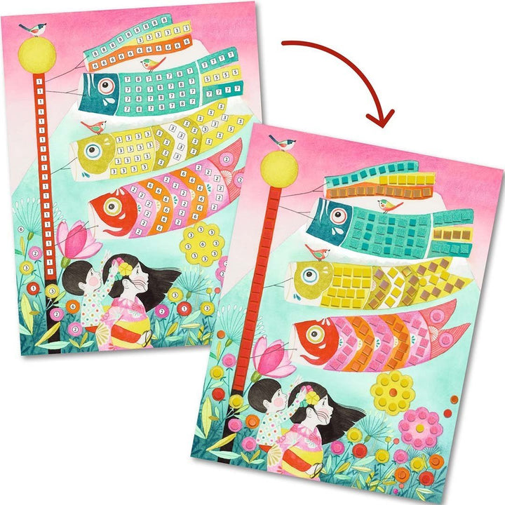Djeco | Mozaiek | Art by Number | Kyoto | 5 - 8 jaar - Kleine Eland