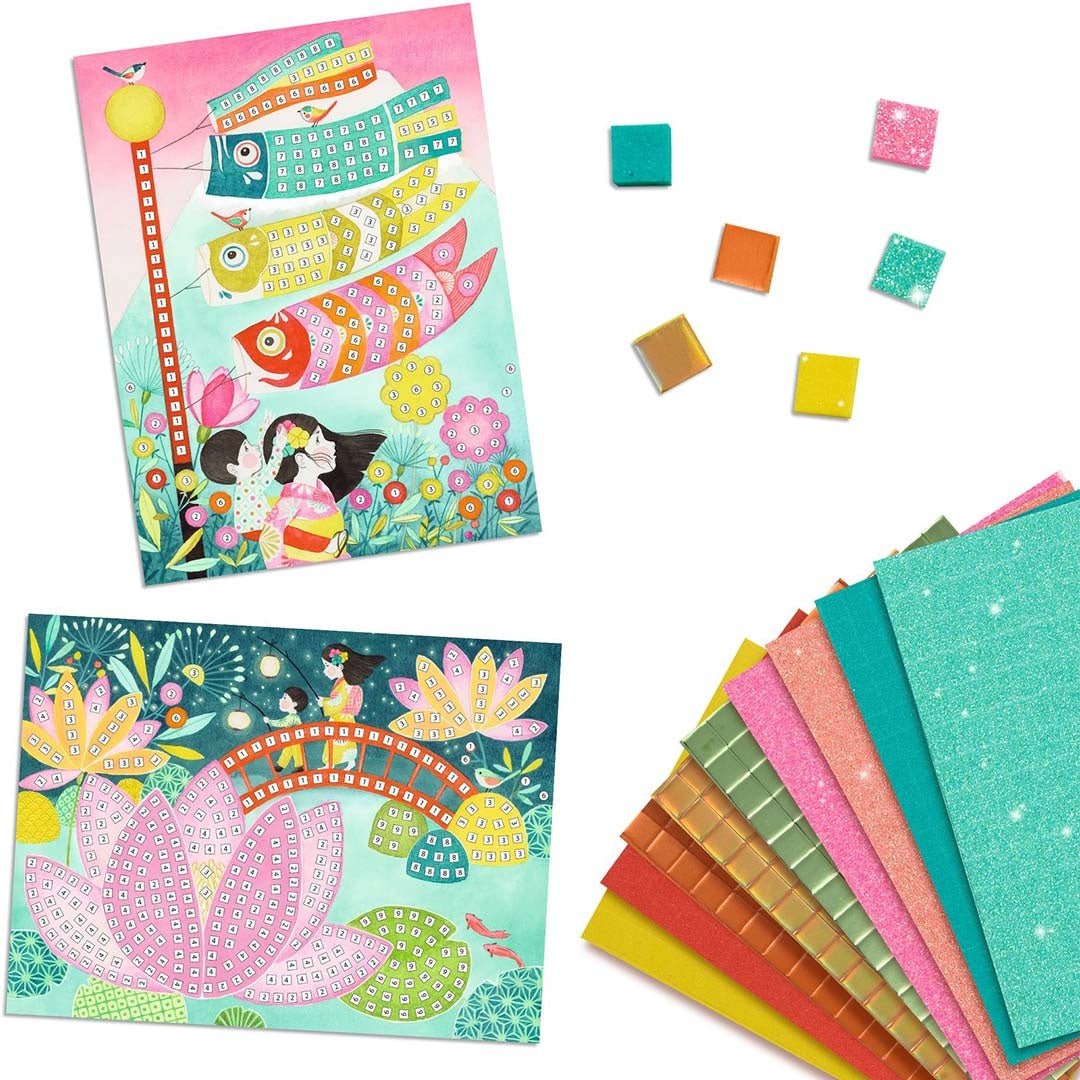 Djeco | Mozaiek | Art by Number | Kyoto | 5 - 8 jaar - Kleine Eland