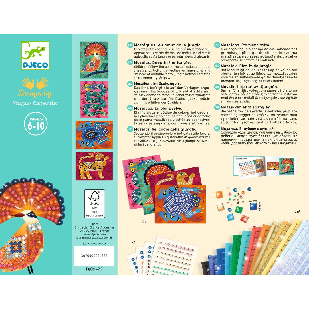 Djeco | Mozaïek | Deep in the Jungle | Art by Number | 7-13 jaar - Kleine Eland