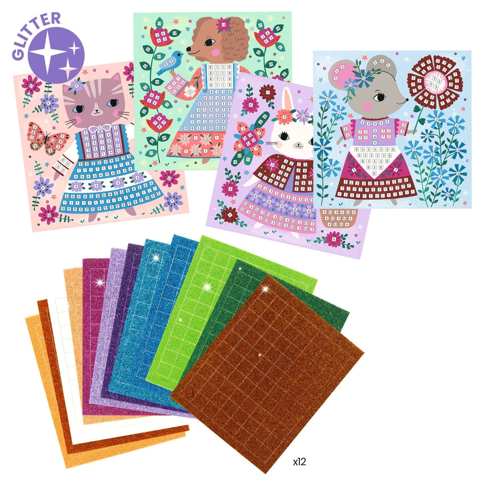 Djeco | Mozaïek | Lovely Pets | Art by Number | 5-8 jaar - Kleine Eland