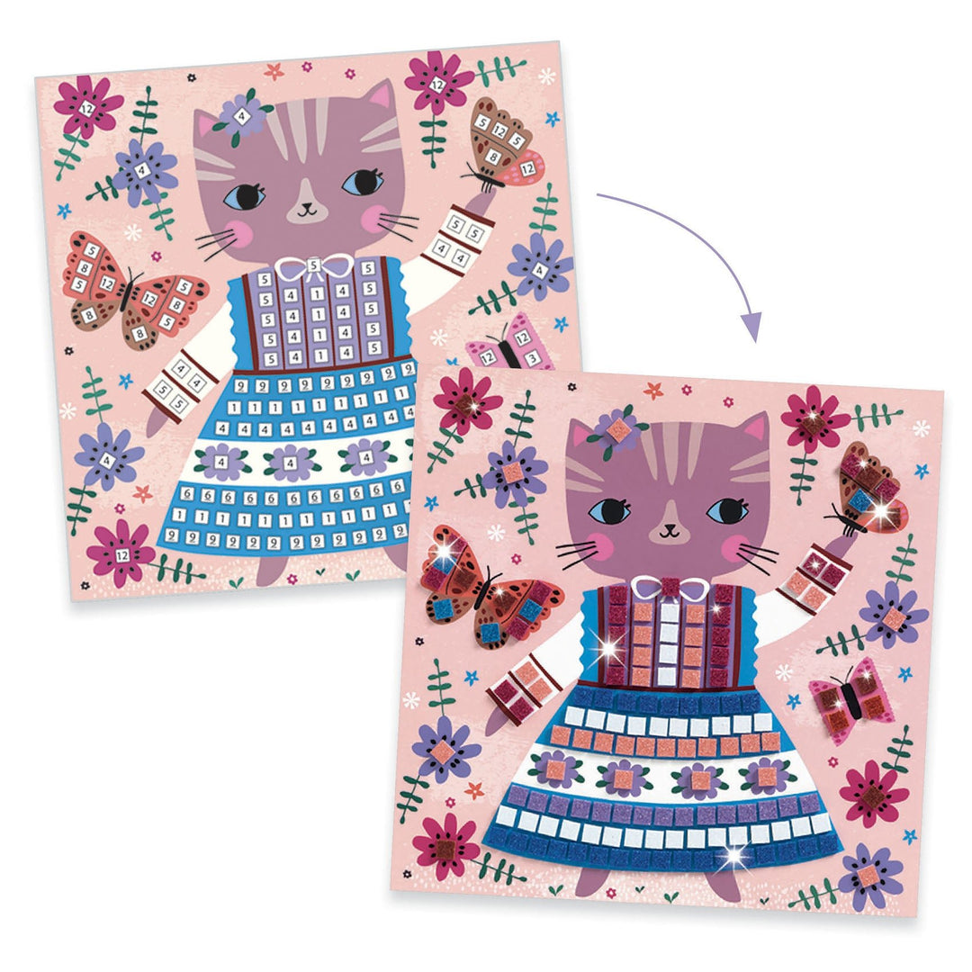Djeco | Mozaïek | Lovely Pets | Art by Number | 5-8 jaar - Kleine Eland