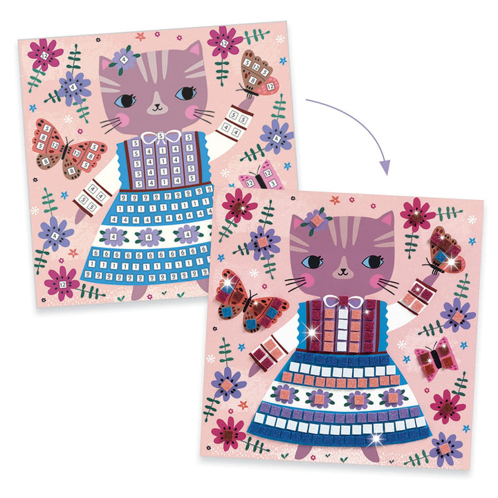 Djeco | Mozaïek | Lovely Pets | Art by Number | 5-8 jaar - Kleine Eland