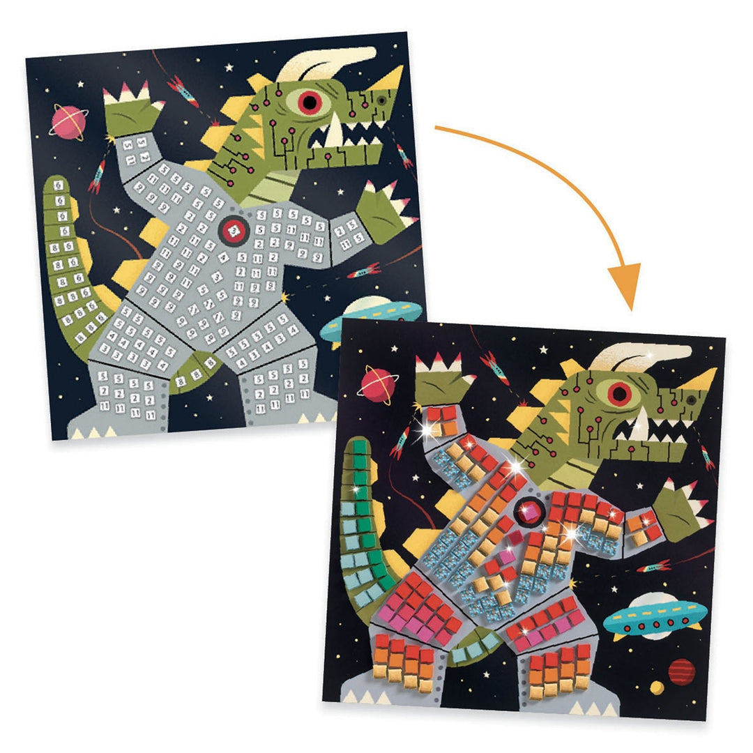 Djeco | Mozaïek | Space Battle | Art by Number | 7-12 jaar - Kleine Eland