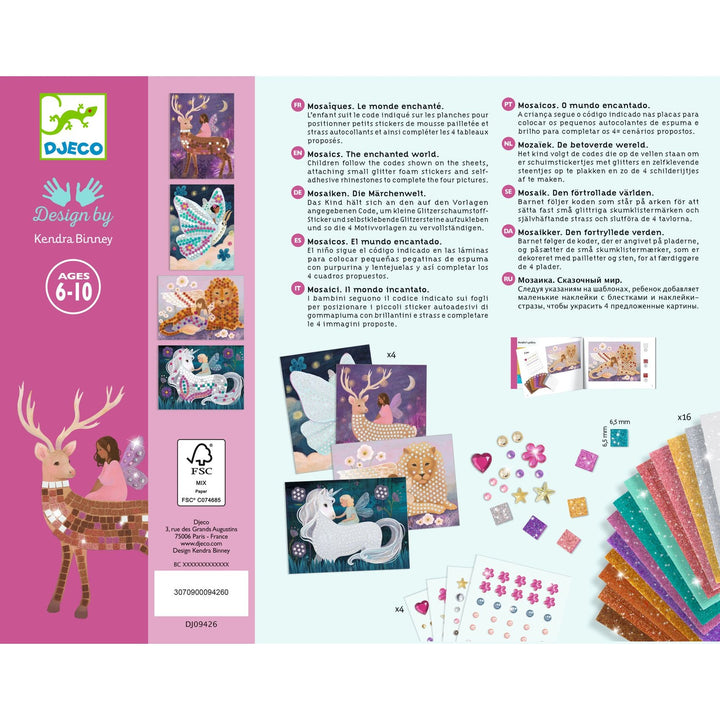 Djeco | Mozaïek | The Enchanted World | Art by Number | 6-10 jaar - Kleine Eland