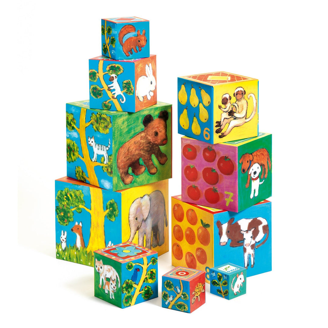 Djeco | My Friends Blocks | Stapelblokken | 1+ - Kleine Eland