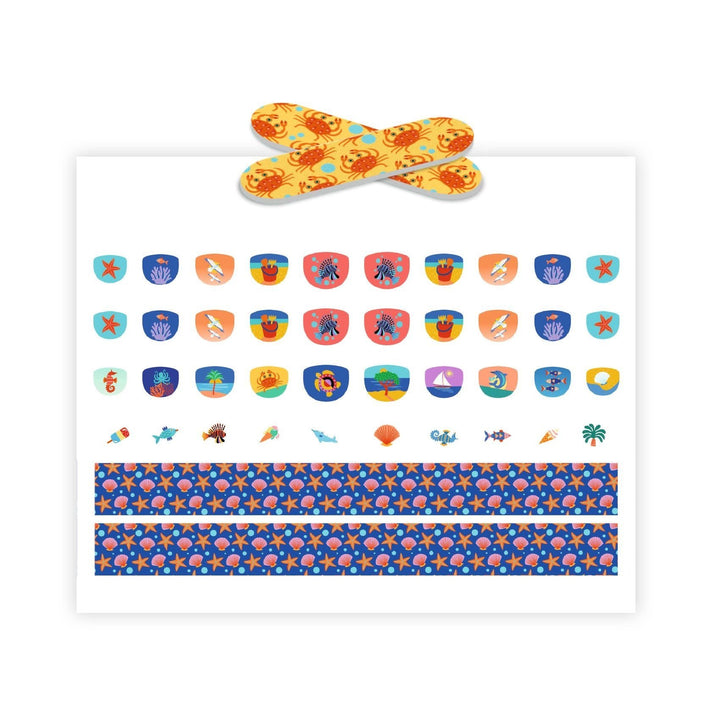 Djeco | Nails Stickers | 120 pieces | Mediterranean | 4 - 8 year - Kleine Eland