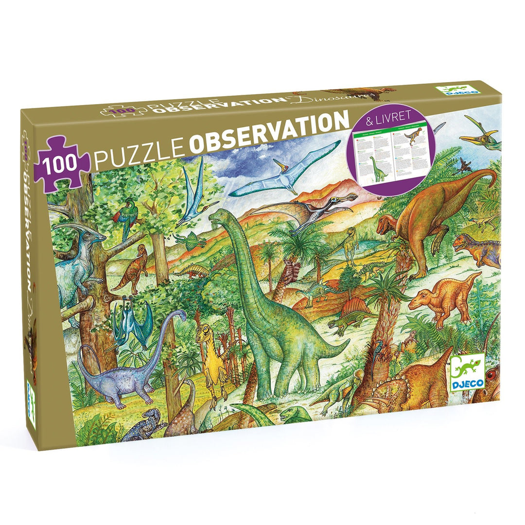 Djeco | Observation Puzzle | Dinosaurs | 100 stukjes | 5+ - Kleine Eland