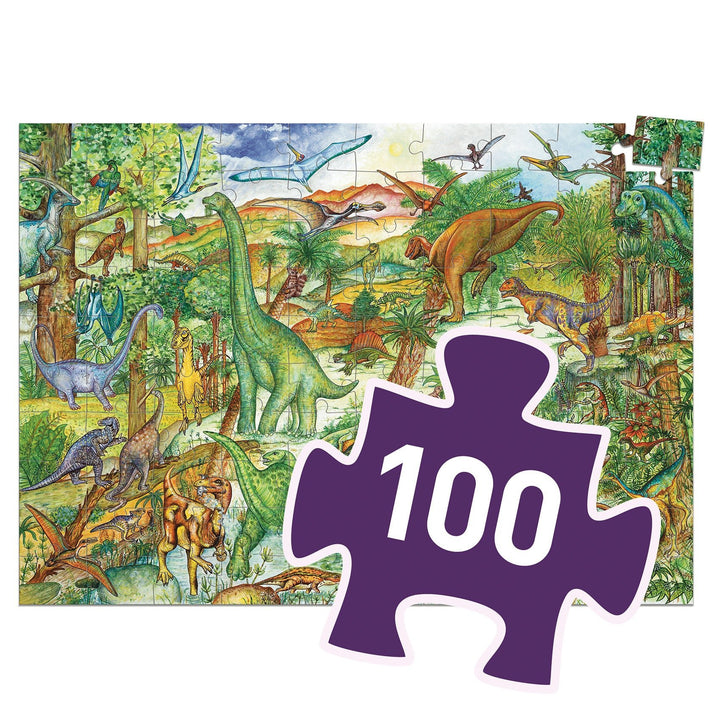 Djeco | Observation Puzzle | Dinosaurs | 100 stukjes | 5+ - Kleine Eland