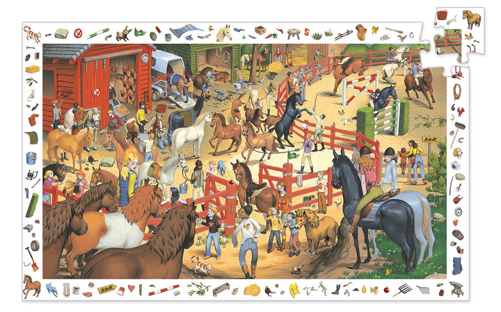 Djeco | Observation Puzzle | Horse - Riding | 200 stukjes | 6+ - Kleine Eland