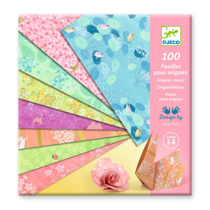 Djeco | Origami Vouwblaadjes | Haru | 100 vellen | 5+ - Kleine Eland