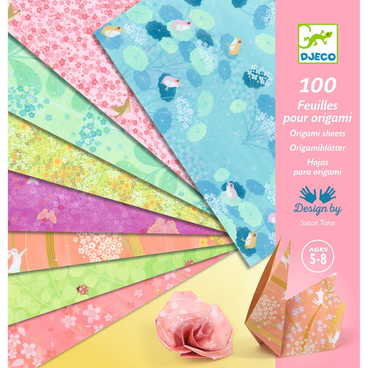 Djeco | Origami Vouwblaadjes | Haru | 100 vellen | 5+ - Kleine Eland
