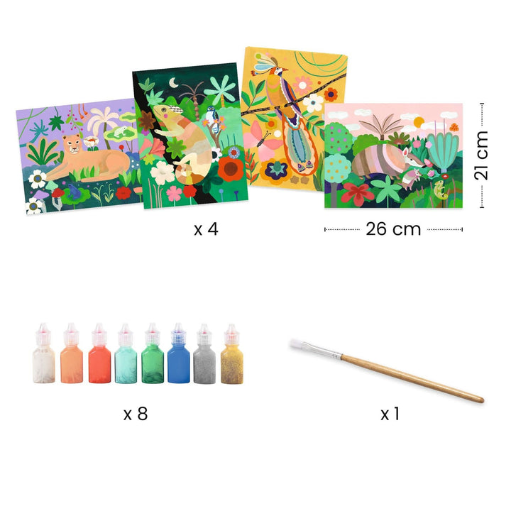 Djeco | Painting Set | Tropical Forest | 7 - 12 jaar - Kleine Eland