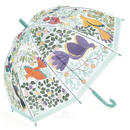 Djeco | Paraplu | L 68 cm | ø 70 cm | Bloemen en Vogels | 3+ - Kleine Eland