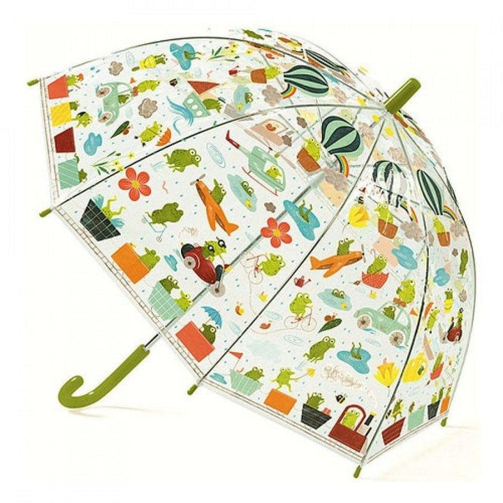Djeco | Paraplu | L 68 cm | ø 70 cm | Kikkers | 3+ - Kleine Eland