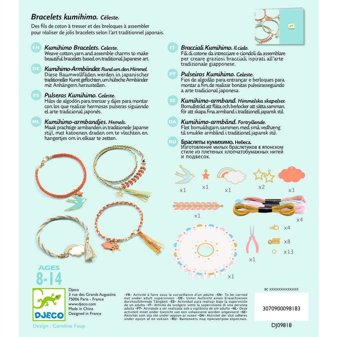 Djeco | Perles &amp; Bijoux | Céleste | Kumihimo Armbanden | 8+ - Kleine Eland