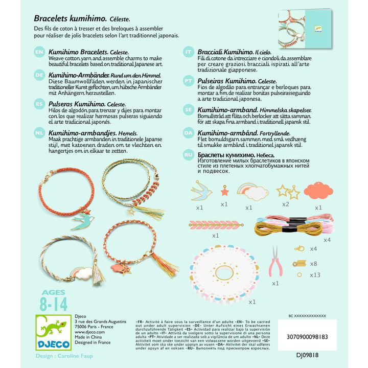 Djeco | Perles &amp; Bijoux | Céleste | Kumihimo Armbanden | 8+ - Kleine Eland