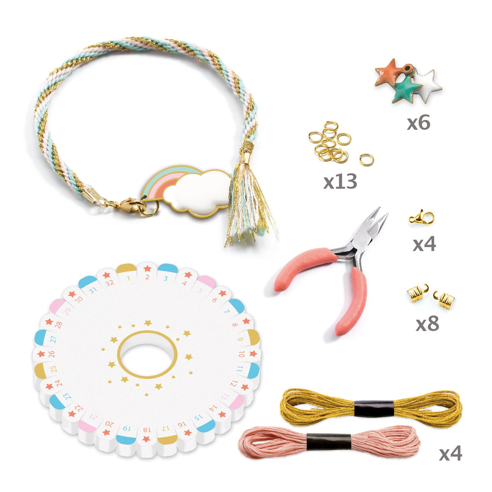 Djeco | Perles & Bijoux | Céleste | Kumihimo Armbanden | 8+ - Kleine Eland