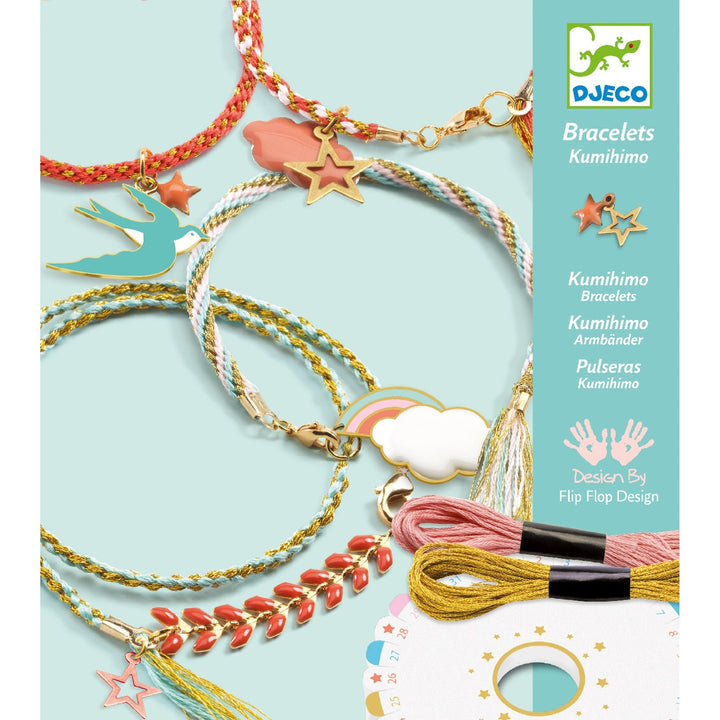 Djeco | Perles &amp; Bijoux | Céleste | Kumihimo Armbanden | 8+ - Kleine Eland