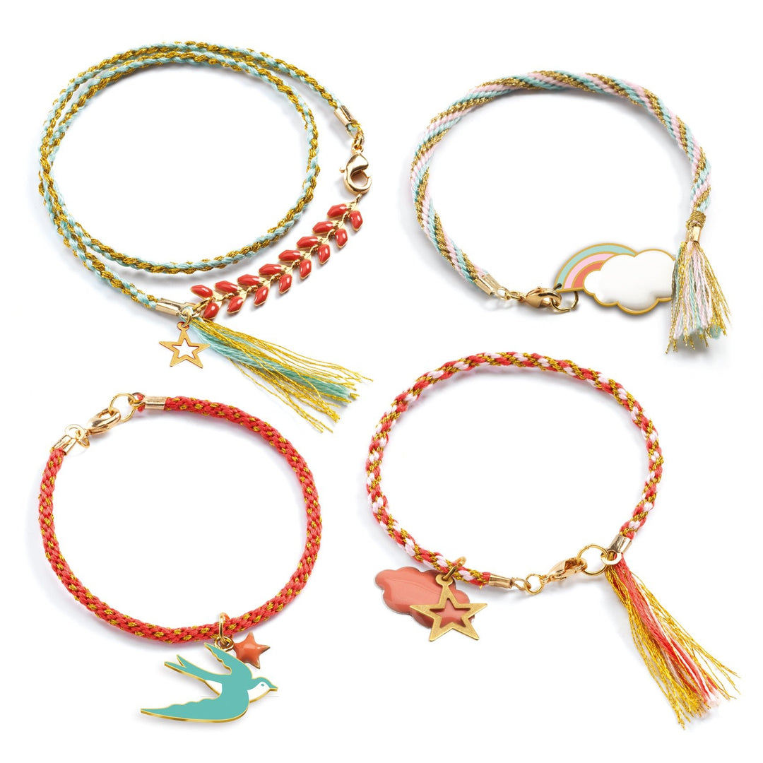 Djeco | Perles &amp; Bijoux | Céleste | Kumihimo Armbanden | 8+ - Kleine Eland