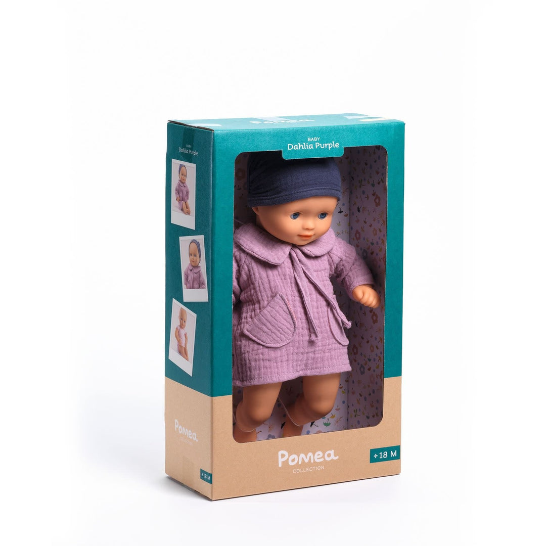 Djeco | Pomea Poppen Collectie | Baby Dalhia Purple | 32 cm |+18 mnd - Kleine Eland