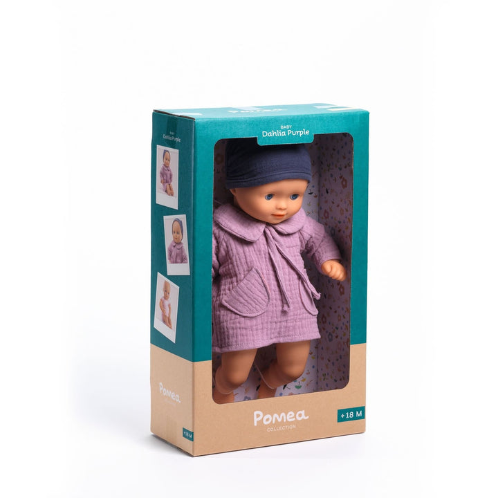 Djeco | Pomea Poppen Collectie | Baby Dalhia Purple | 32 cm |+18 mnd - Kleine Eland