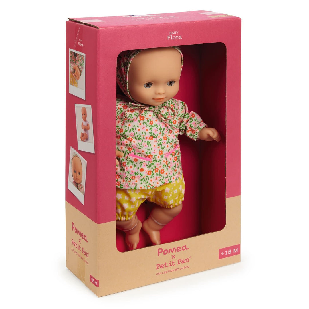 Djeco | Pomea Poppen Collectie | Baby Flora | 32 cm |+18 mnd - Kleine Eland