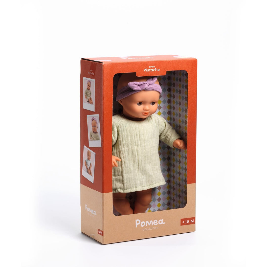 Djeco | Pomea Poppen Collectie | Baby Pistache | 32 cm |+18 mnd - Kleine Eland