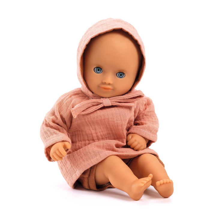 Djeco | Pomea Poppen Collectie | Poppenkleding | 30 - 34 cm | Peach | 3 delig | +18 mnd - Kleine Eland