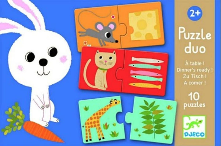 Djeco | Puzzel Duo | Aan Tafel! | 24 delig | 2+ - Kleine Eland