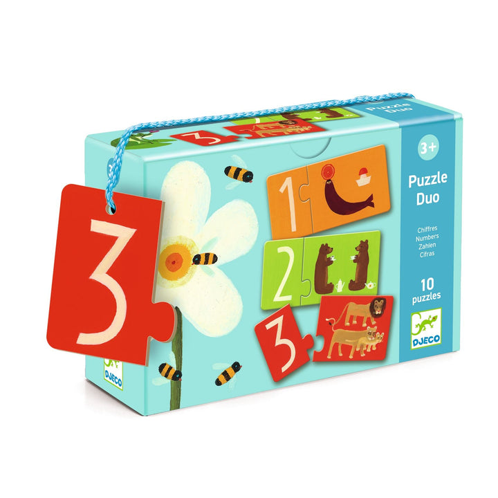 Djeco | Puzzel Duo | Cijfers | 20 delig | 3+ - Kleine Eland