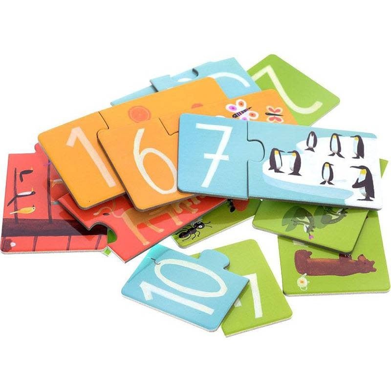 Djeco | Puzzel Duo | Cijfers | 20 delig | 3+ - Kleine Eland