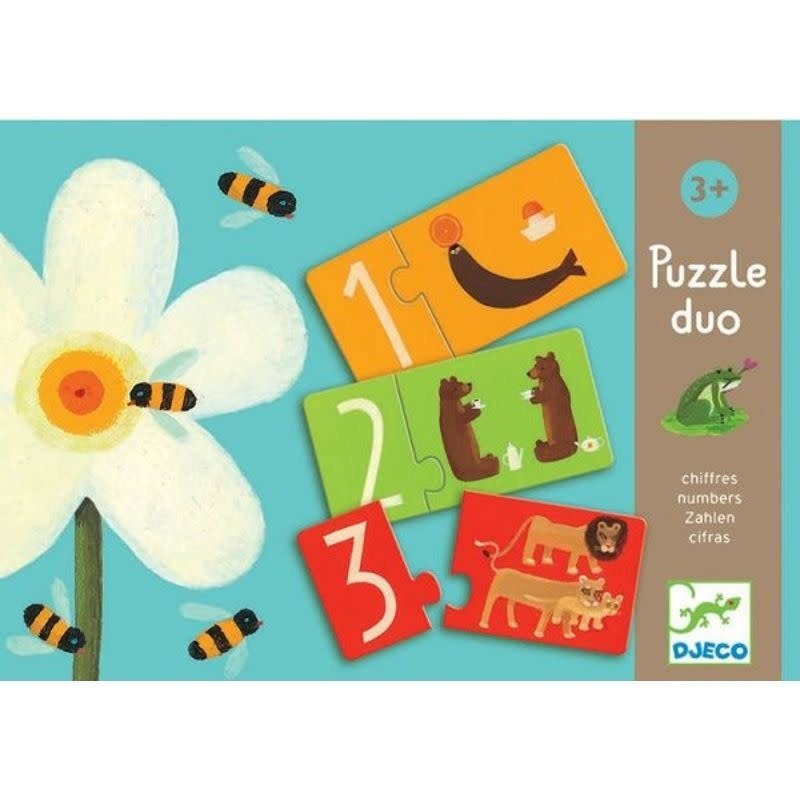 Djeco | Puzzel Duo | Cijfers | 20 delig | 3+ - Kleine Eland