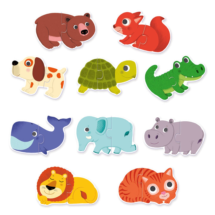 Djeco | Puzzel Duo | Dieren | 20 delig | 2+ - Kleine Eland