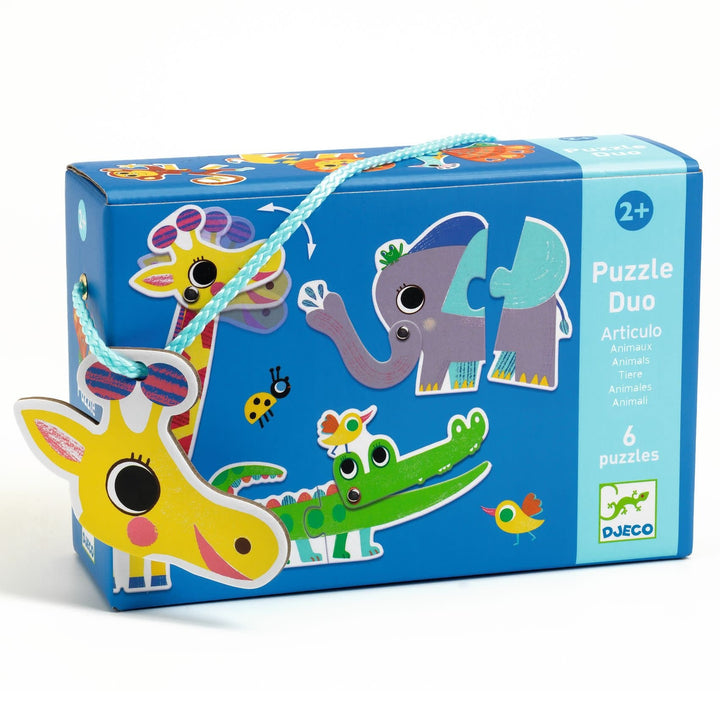 Djeco | Puzzel Duo | Dieren | Bewegend | 12 delig | 2+ - Kleine Eland
