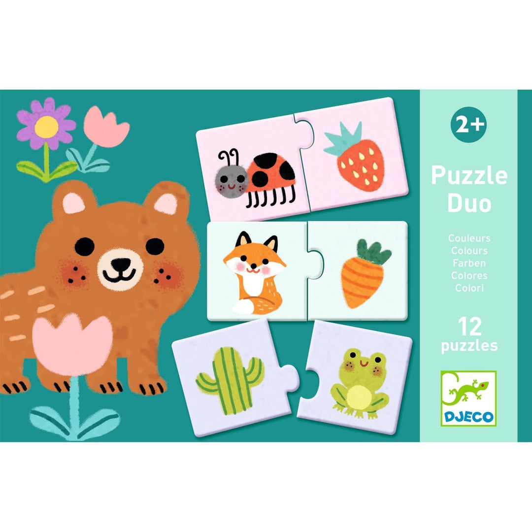 Djeco | Puzzel Duo | Kleuren | 24 delig | 2+ - Kleine Eland