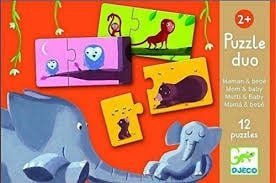 Djeco | Puzzel Duo | Moeder en Baby | 24 delig | 2+ - Kleine Eland