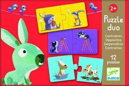 Djeco | Puzzel Duo | Tegenstellingen | 24 delig | 2+ - Kleine Eland