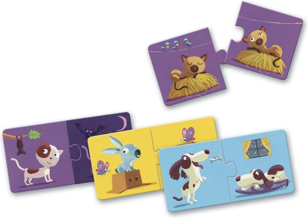 Djeco | Puzzel Duo | Tegenstellingen | 24 delig | 2+ - Kleine Eland